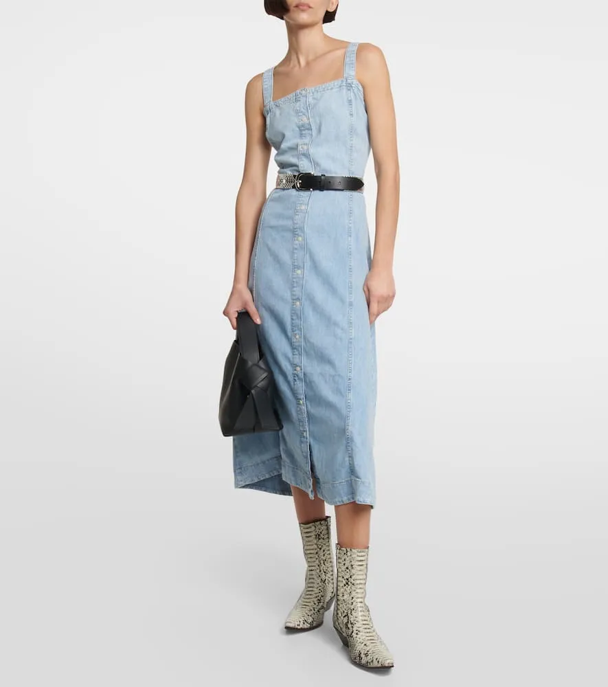 7 For All Mankind Sally denim midi dress