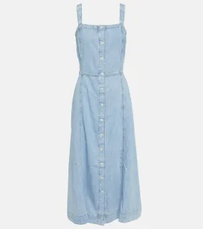7 For All Mankind Sally denim midi dress