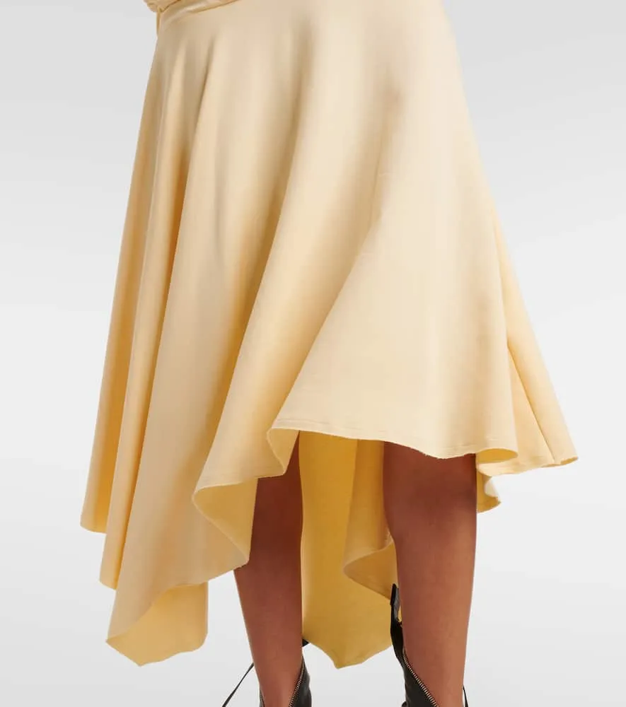 Acne Studios Cutout asymmetric jersey midi dress
