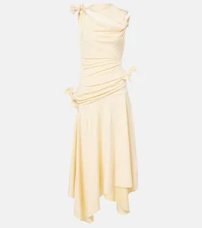 Acne Studios Cutout asymmetric jersey midi dress