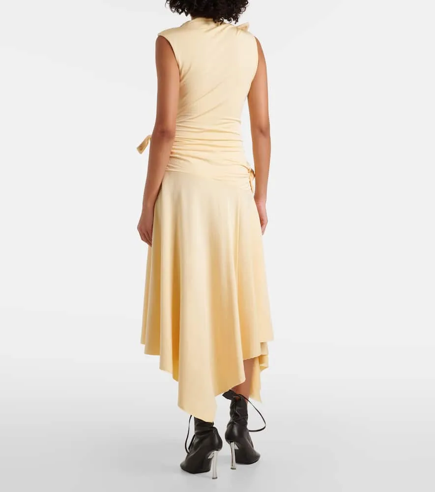 Acne Studios Cutout asymmetric jersey midi dress