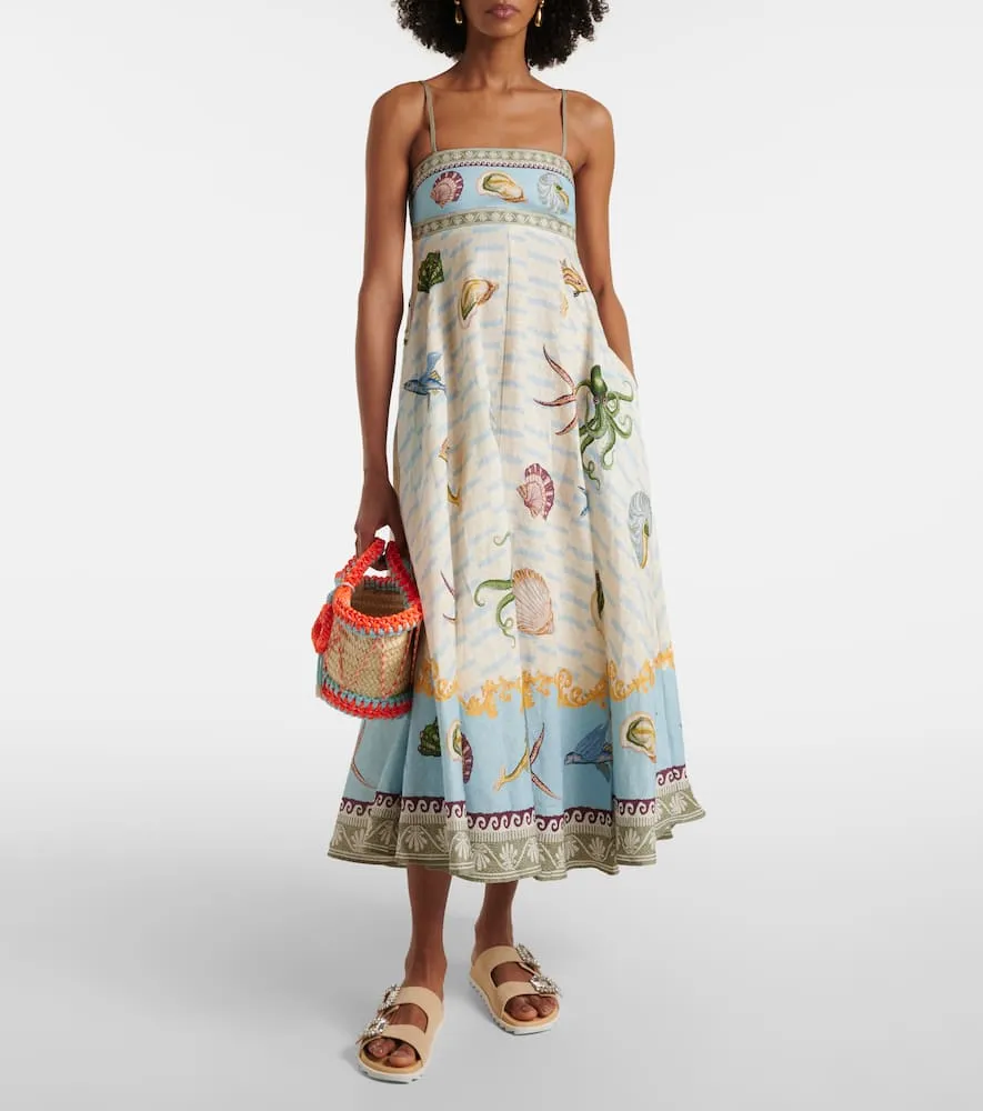 Al√É¬©mais Bath House linen maxi dress