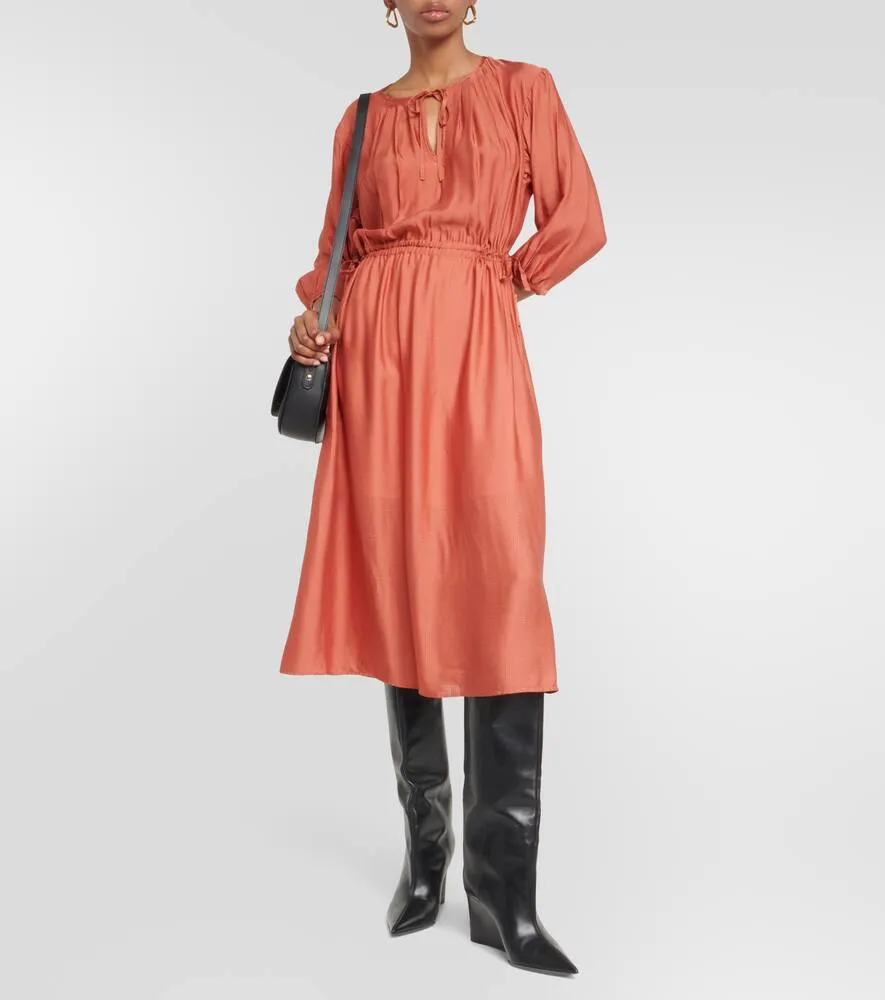 A.P.C. Eve pleated jersey midi dress