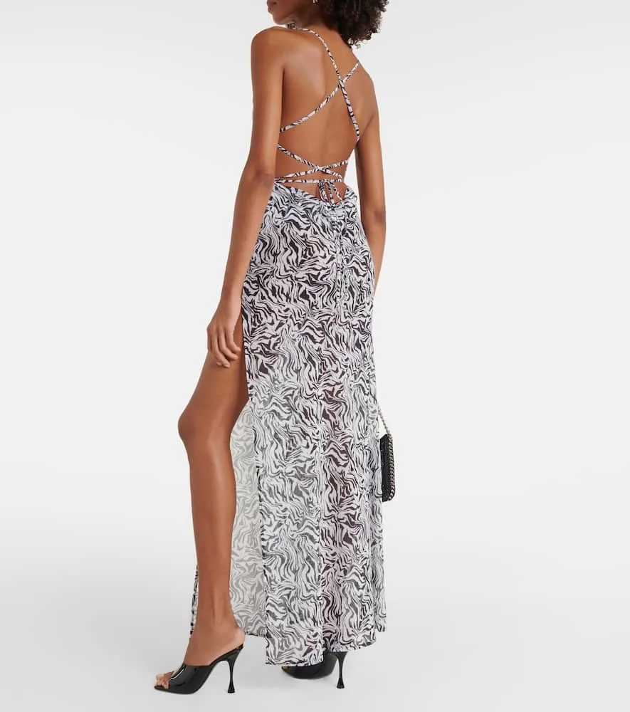 Bananhot Sahara zebra-print maxi dress
