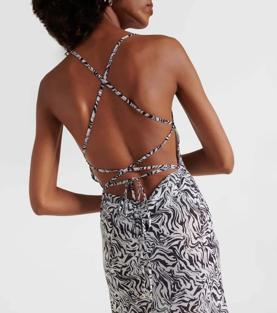 Bananhot Sahara zebra-print maxi dress