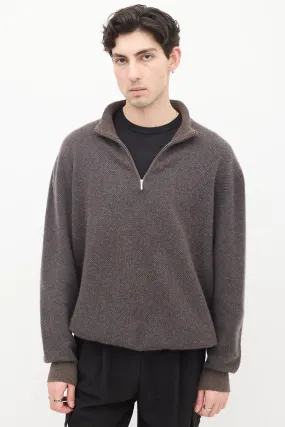 Brown Cashmere Roadster Pull Sweater
