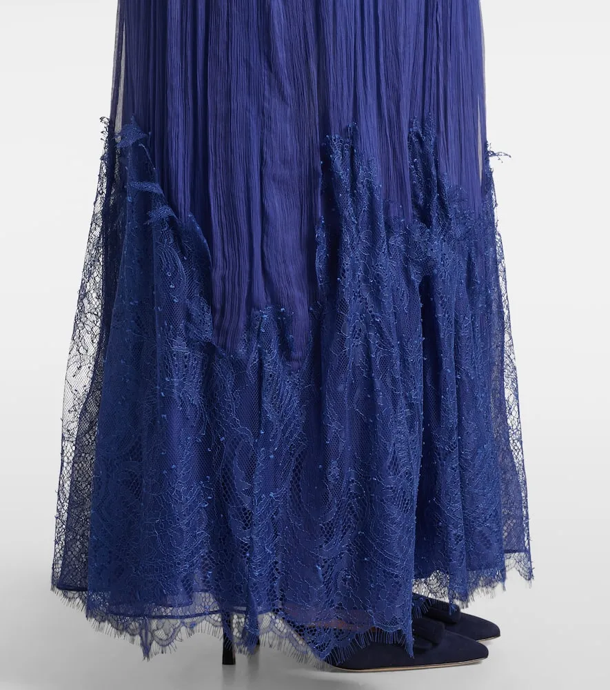 Costarellos Kenda embellished chiffon maxi dress