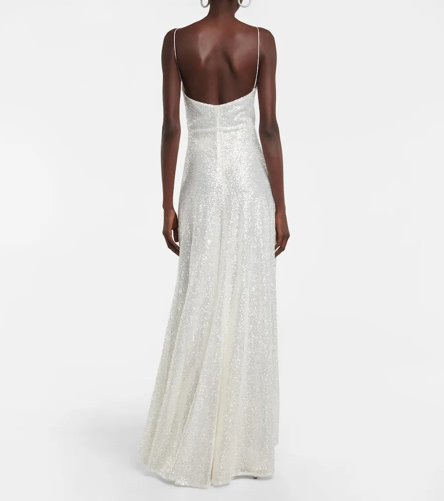 Costarellos Kristina sequined tulle gown