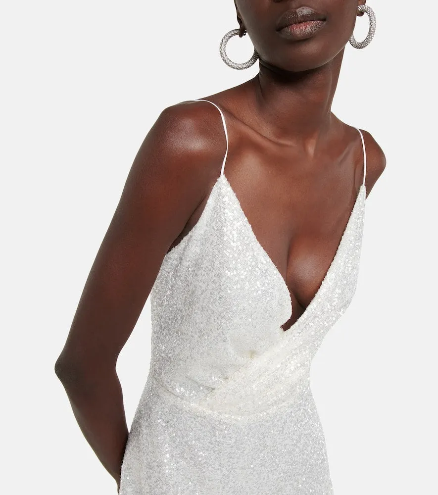 Costarellos Kristina sequined tulle gown