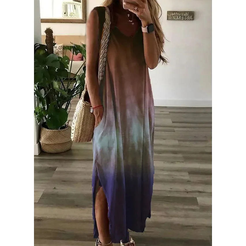 Women's Shift Dress Maxi Long Dress